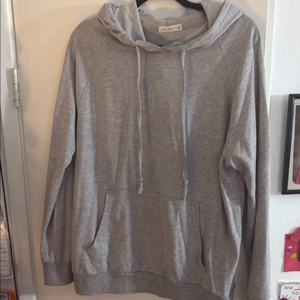 Active Basic Gray Hoodie Sweatshirt